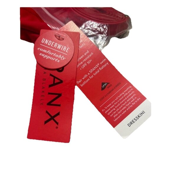 Spanx Women’s Red Dresskini Swimsuit Top, Sz 16, Retro Shaping NWT Coquette - Picture 7 of 7